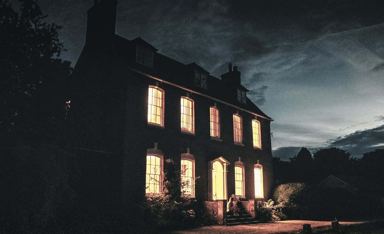 A drawing room at dusk
